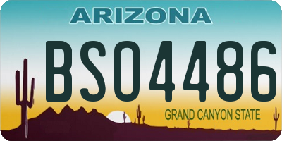 AZ license plate BSO4486