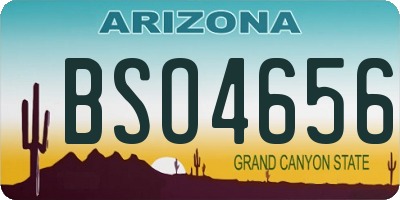 AZ license plate BSO4656