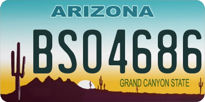 AZ license plate BSO4686