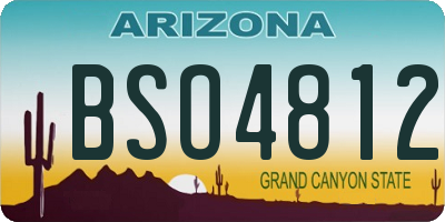 AZ license plate BSO4812