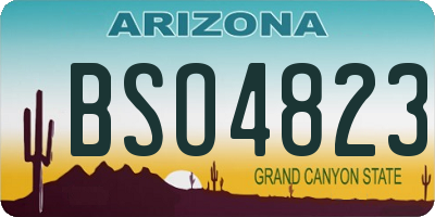 AZ license plate BSO4823