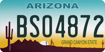 AZ license plate BSO4872