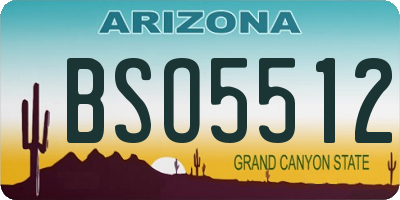 AZ license plate BSO5512