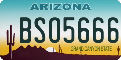 AZ license plate BSO5666