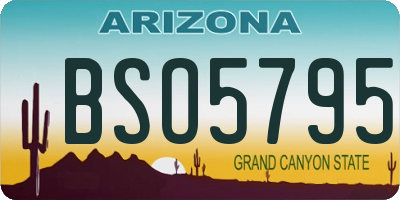 AZ license plate BSO5795