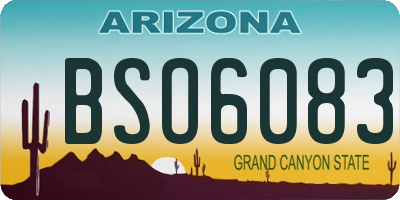 AZ license plate BSO6083