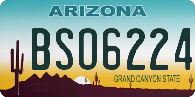 AZ license plate BSO6224