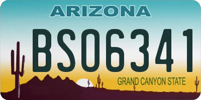 AZ license plate BSO6341
