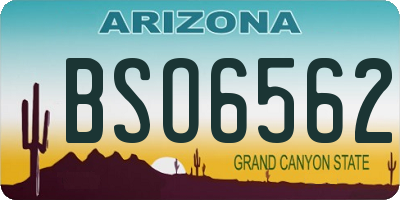 AZ license plate BSO6562