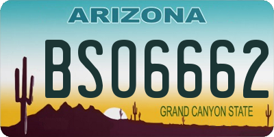 AZ license plate BSO6662