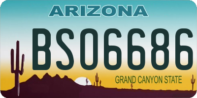 AZ license plate BSO6686