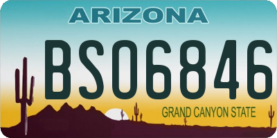 AZ license plate BSO6846