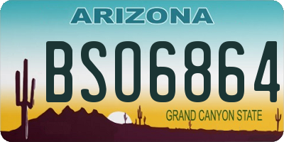AZ license plate BSO6864