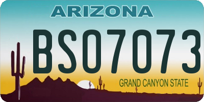AZ license plate BSO7073