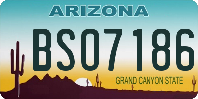 AZ license plate BSO7186