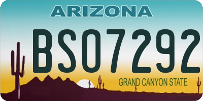AZ license plate BSO7292