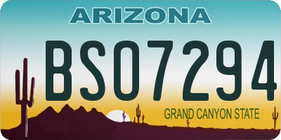 AZ license plate BSO7294