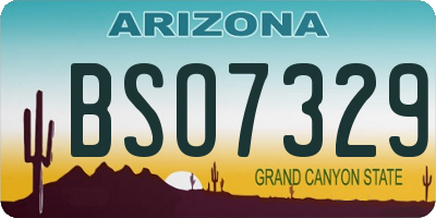 AZ license plate BSO7329