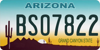 AZ license plate BSO7822