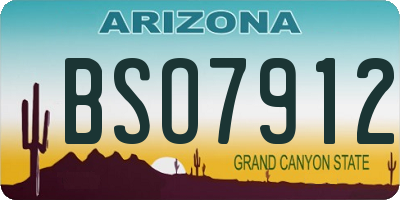 AZ license plate BSO7912