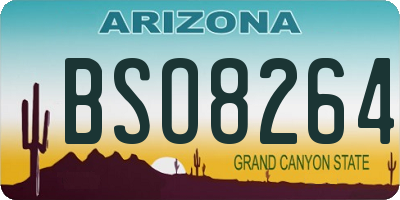 AZ license plate BSO8264