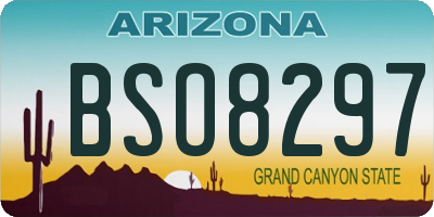 AZ license plate BSO8297