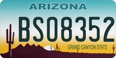 AZ license plate BSO8352
