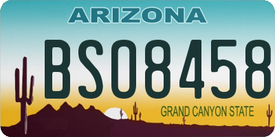 AZ license plate BSO8458