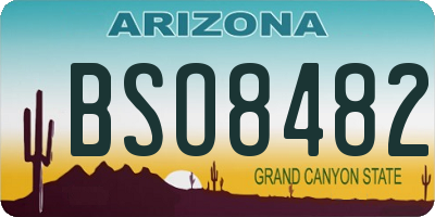 AZ license plate BSO8482