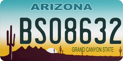 AZ license plate BSO8632