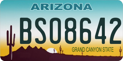 AZ license plate BSO8642