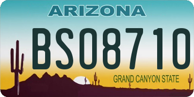 AZ license plate BSO8710