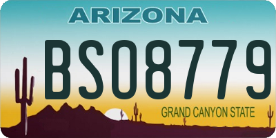 AZ license plate BSO8779