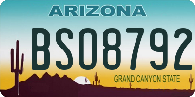 AZ license plate BSO8792