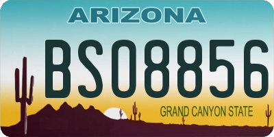 AZ license plate BSO8856