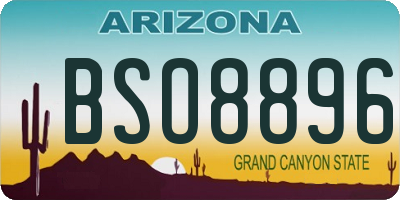 AZ license plate BSO8896