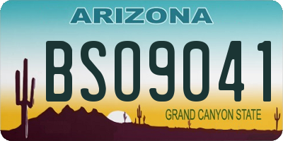 AZ license plate BSO9041