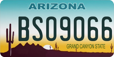 AZ license plate BSO9066