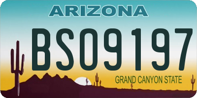 AZ license plate BSO9197
