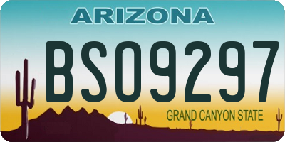 AZ license plate BSO9297