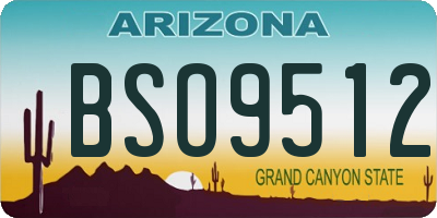 AZ license plate BSO9512