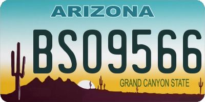 AZ license plate BSO9566