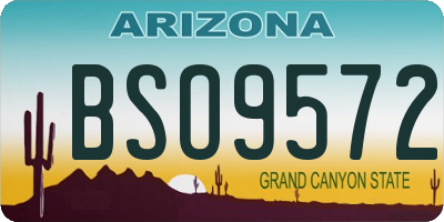 AZ license plate BSO9572