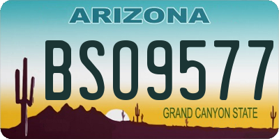 AZ license plate BSO9577