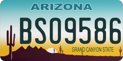 AZ license plate BSO9586