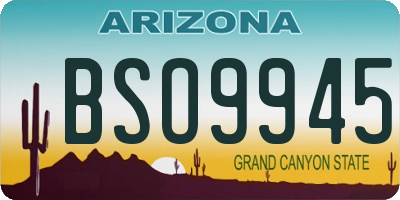 AZ license plate BSO9945