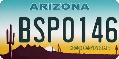 AZ license plate BSP0146