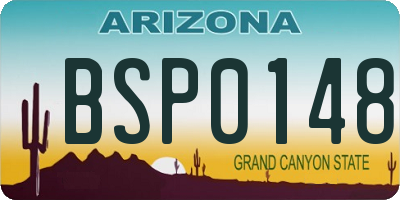 AZ license plate BSP0148