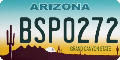 AZ license plate BSP0272