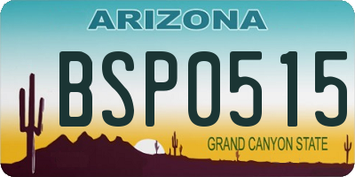 AZ license plate BSP0515